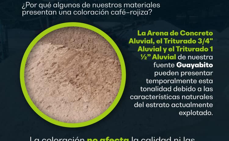  Comunicado Ingetierras – Aclaración coloración material granular